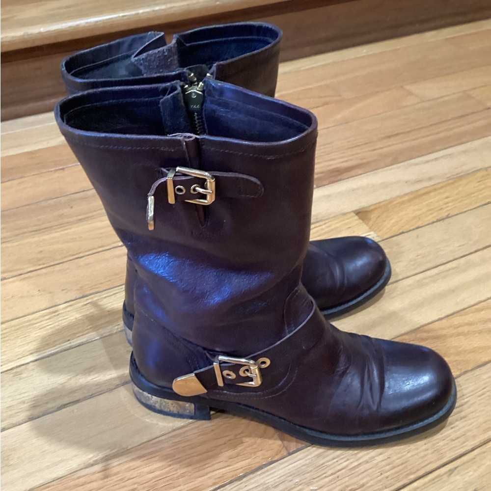 Dark Brown Leather Boots, made in Spain, size 37 - Picture 4 of 10